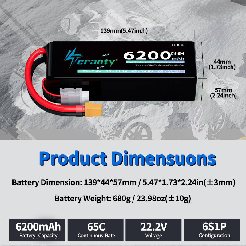 TERANTY 6S 6200mAh Lipo Batter - đánh giá và giá Drone Battery Lipo