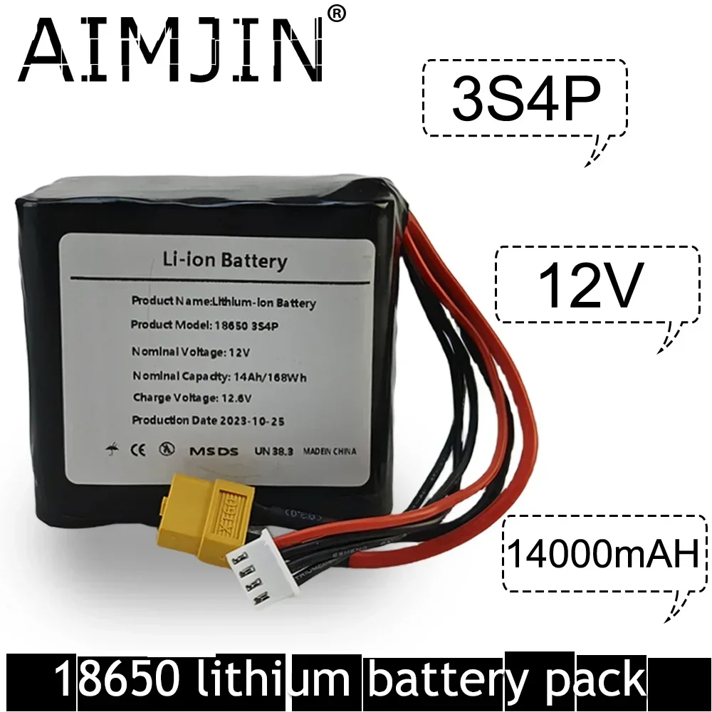 12V 14000mAh 3S4P Battery Pack - đánh giá và giá Drone Battery Bag